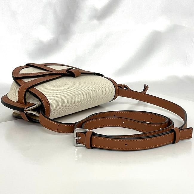 Loewe Shoulder Bag Gate Small Brown Natural White — view 8