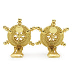 Christian Dior Earrings Marine Metal Rhinestone Gold Helix Ring Plated Accessorie — view 3