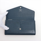 Louis Vuitton Epi Portefeuille Sarah Long Wallet Andigo Blue — view 5