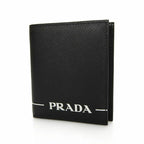 Prada Card Case 2 Mo004 Leather Black Nero Simple Logo Men — view 3