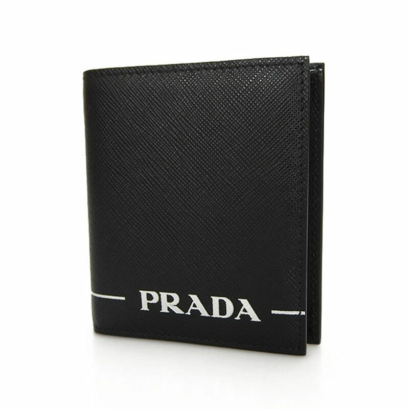 Prada Card Case 2 Mo004 Leather Black Nero Simple Logo Men — view 3