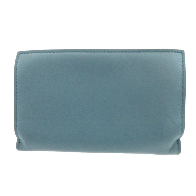 Bottega Veneta Flower Leather Blue Bifold Wallet 0857 — view 2