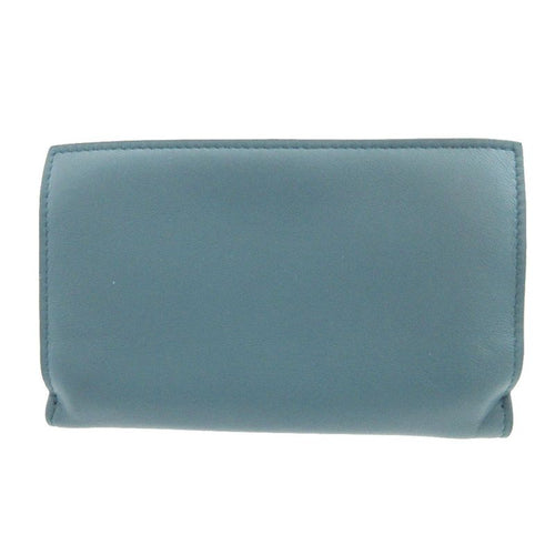 Bottega Veneta Flower Leather Blue Bifold Wallet 0857 — view 2
