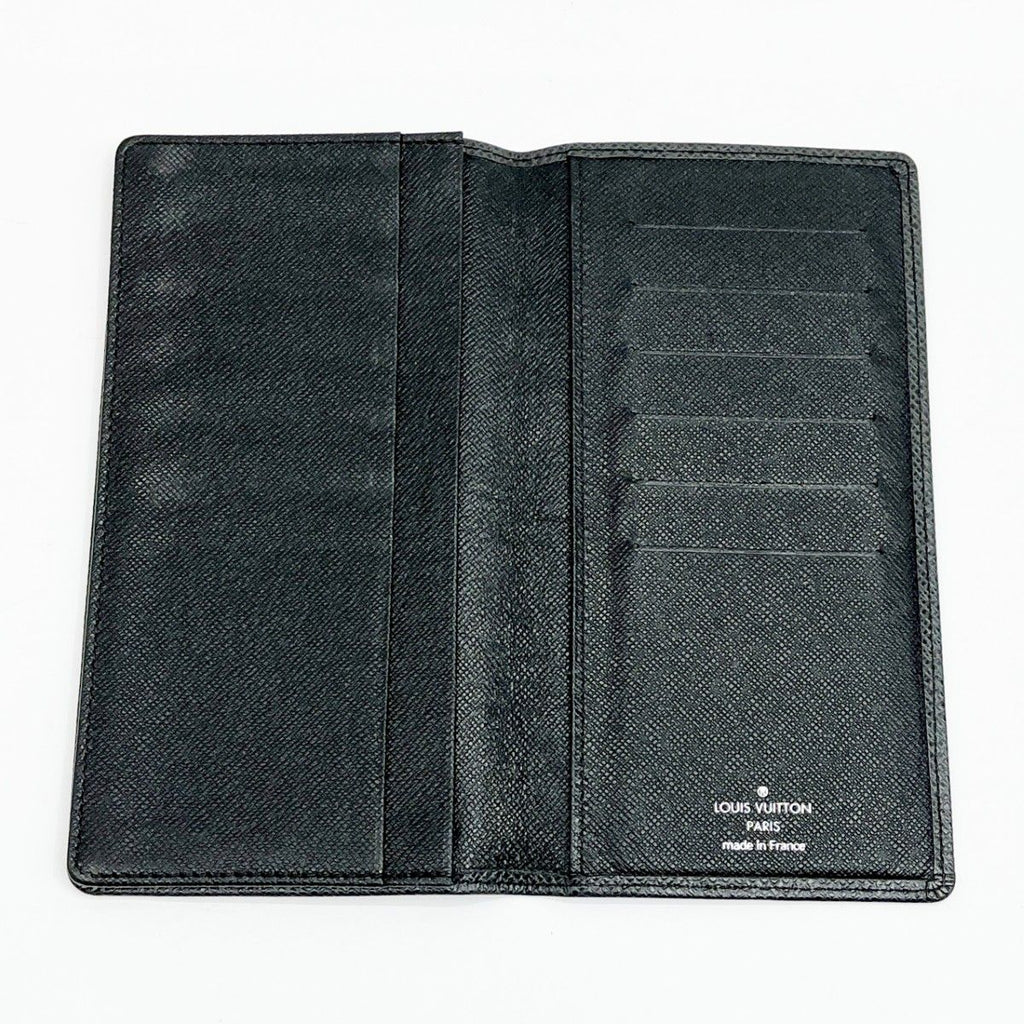 Louis Vuitton Long Wallet Taiga Card Holder Credit Black — view 6
