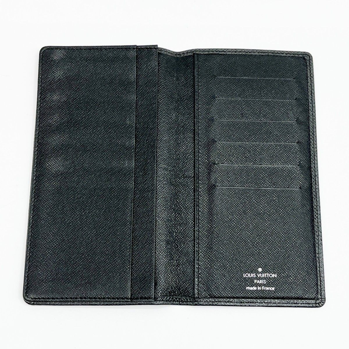 Louis Vuitton Long Wallet Taiga Card Holder Credit Black — view 6