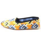 Gucci Geometric G All Over Logo Satin Room Shoes In Orange 37 — view 5