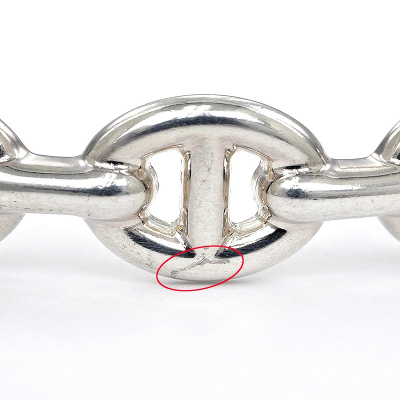 Hermes Bracelet Chaine D'ancre Anchene Bangle SH AG 925 SV Silver — view 5
