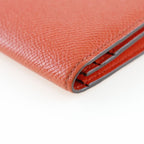 Hermes Bearn Souffle Vaux Epson Orange T Long Wallet — view 5