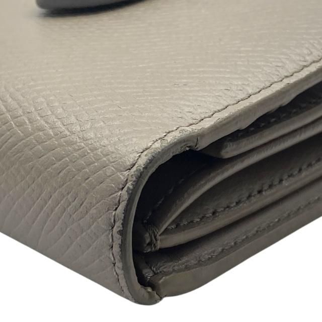 Celine Wallet Fold Compact Mini Logo Leather Gray — view 4