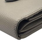 Celine Wallet Fold Compact Mini Logo Leather Gray — view 4