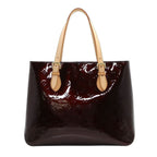 Louis Vuitton Monogram Vernis Brentwood Tote Leather Amarante