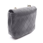 Chanel Shoulder Bag Mini Quilted Black Leather Small Flap — view 2