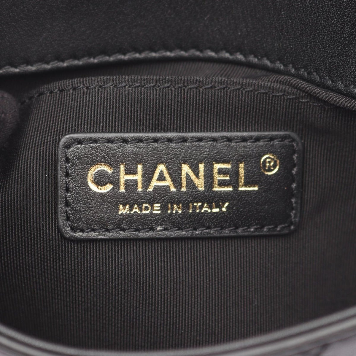 Chanel Shoulder Bag Mini Quilted Black Leather Small Flap — view 4