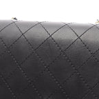 Chanel Shoulder Bag Mini Quilted Black Leather Small Flap — view 6