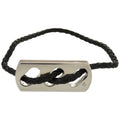 Hermes Leather Silver 925 Black Hardware Bracelet 1124