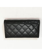 Chanel CC Classic Caviar Flap Wallet Chain Shoulder Crossbody Black