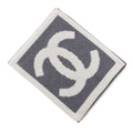 Chanel CC Logo Sports Line Wool Silk Gray Scarf