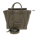 Celine Luggage Nano Drummed Calfskin Messenger Bag