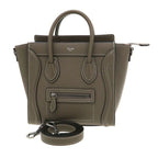 Celine Luggage Nano Drummed Calfskin Messenger Bag
