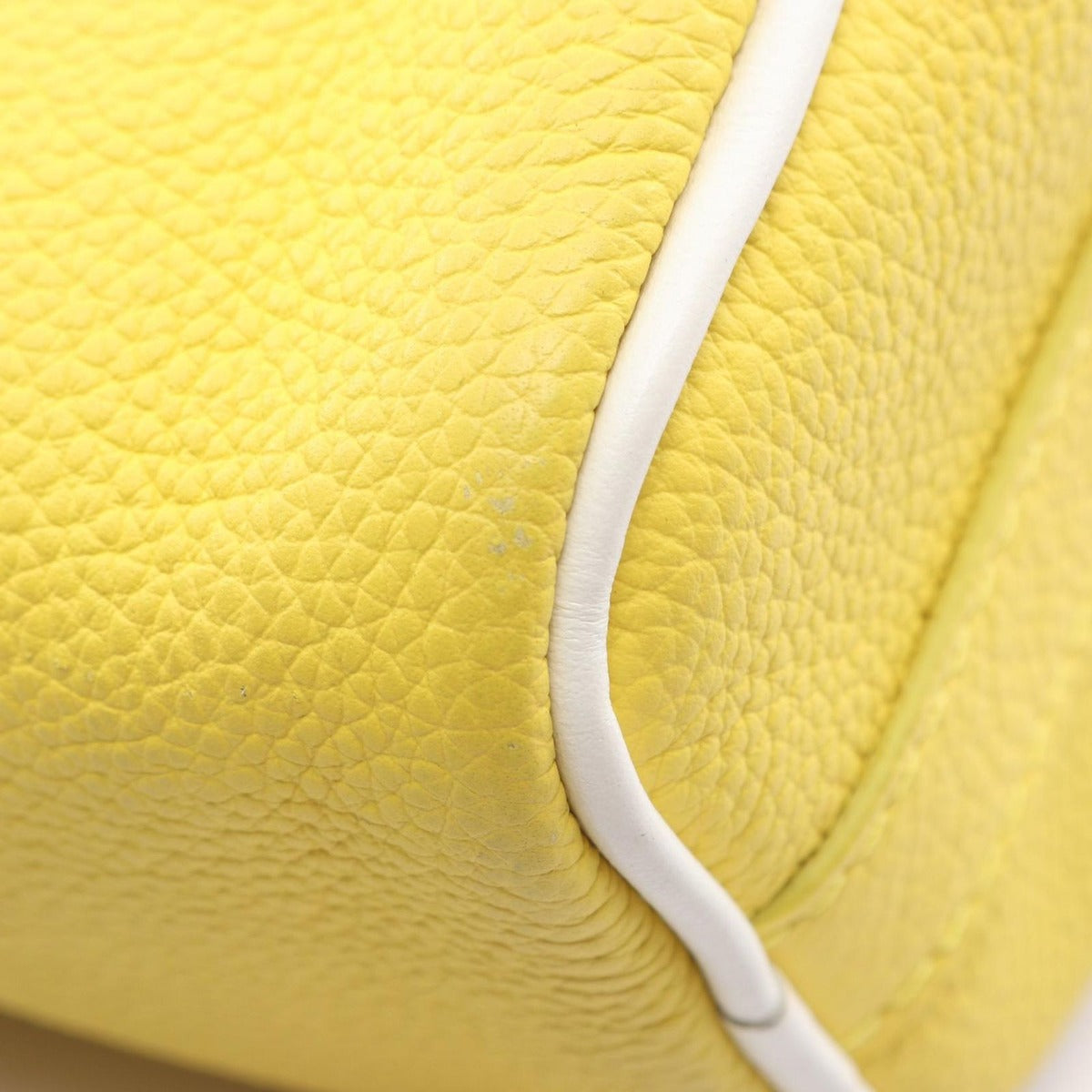 Louis Vuitton Handbag Keepall XS Everyday LV Leather Yellow White — view 5