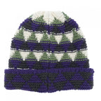 Prada Triangle Logo Knit Cap Purple Green Beige — view 2