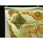 Hermes LA Magie Carre 90 Silk Scarf Shawl Stole Ivory Tone — view 2