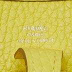 Hermes Evelyne TPM Lime Silver Hardware Taurillon Clemence — view 9
