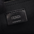 Fendi Handbag FF Shopping Small Black Canvas Leather Tote — view 4