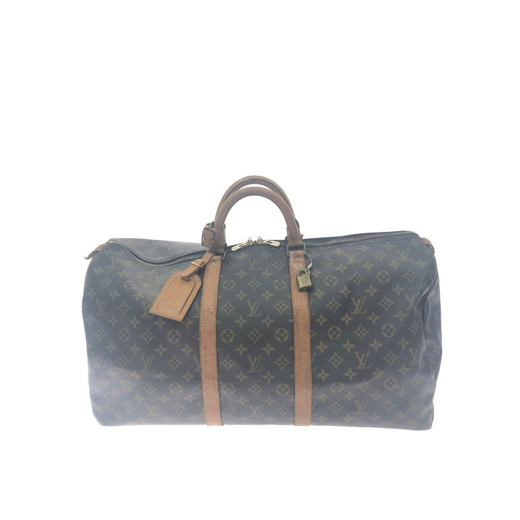 Louis Vuitton Boston Bag Monogram Keepall 55 Brown