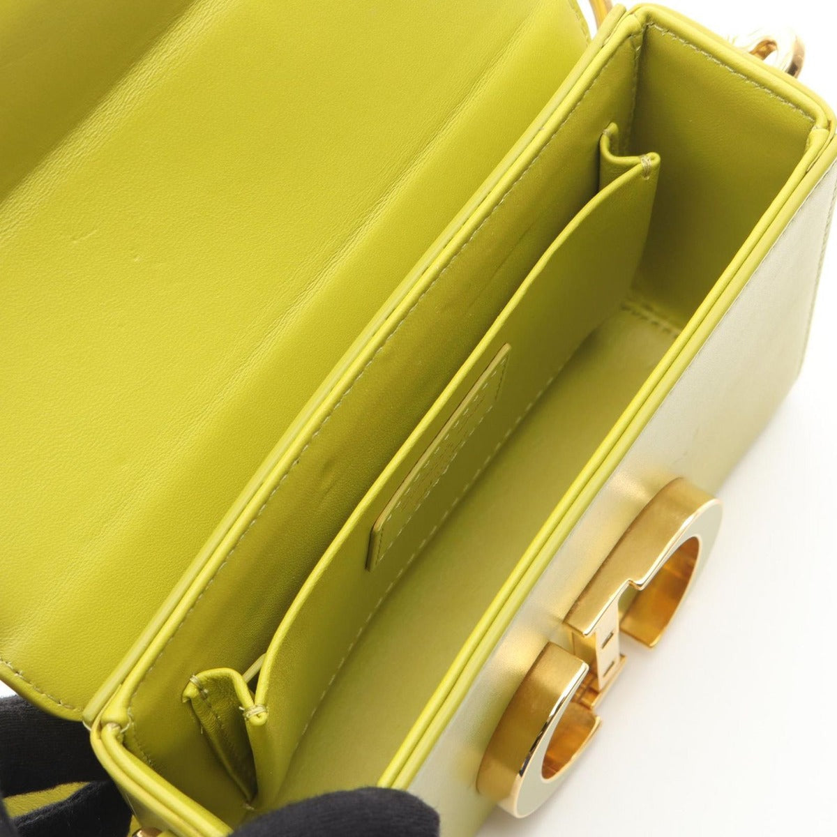 Dior Shoulder Bag 30 Montaigne Box Yellow Green Leather — view 3