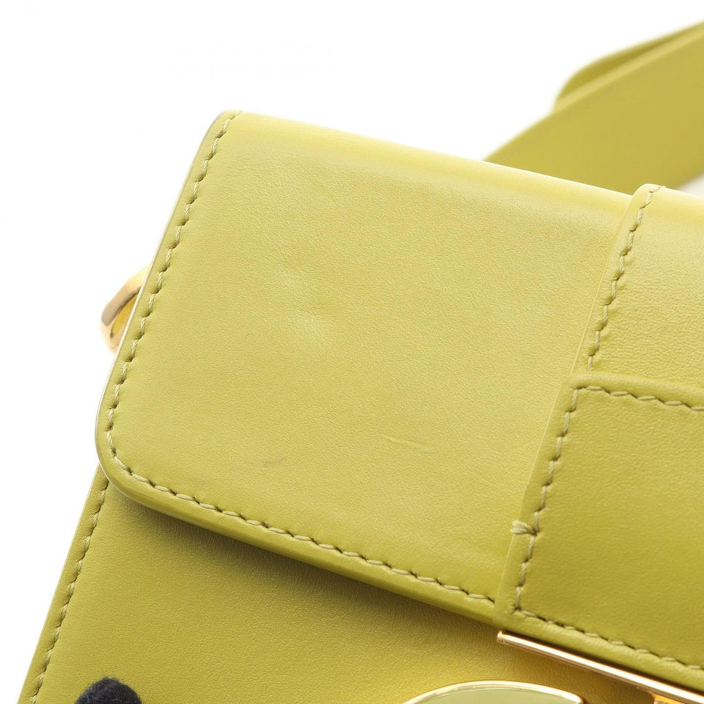 Dior Shoulder Bag 30 Montaigne Box Yellow Green Leather — view 7