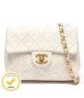 Chanel Chain Shoulder Bag Crossbody Gold Single Flap Mini Quilted Lambskin