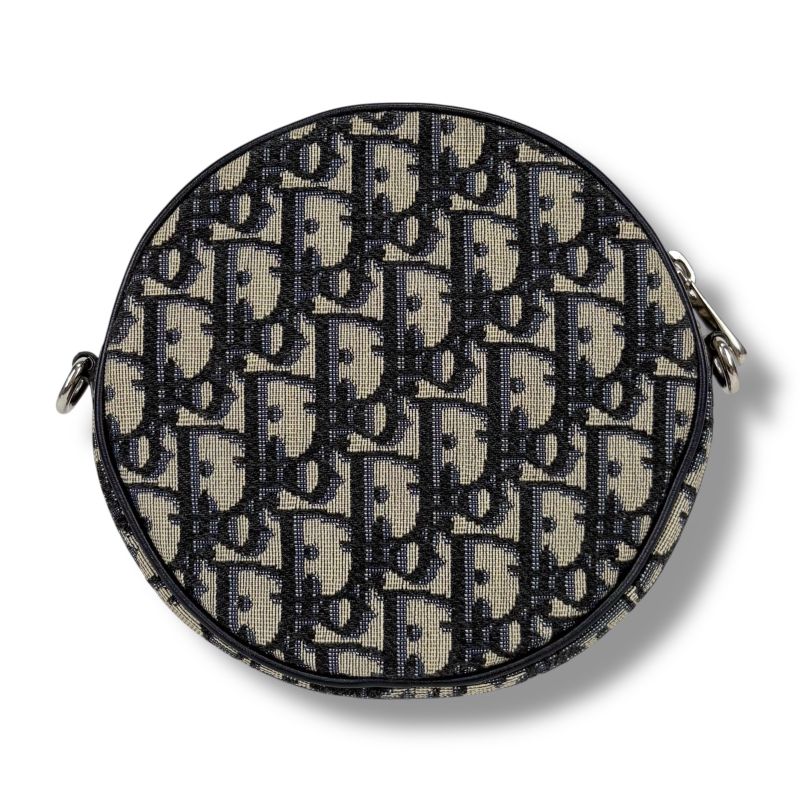 Christian Dior Oblique Baby Ball Mini Shoulder Bag Trotter Pattern Circle Round — view 3