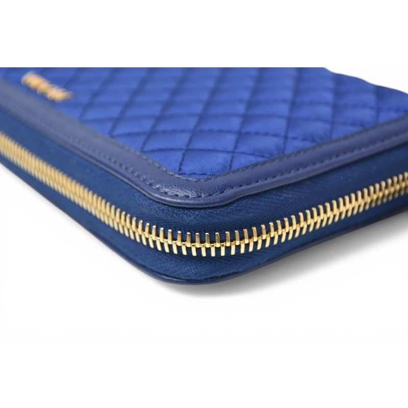 Prada Wallet Zip Around Tessuto Quiltin Bluette Quilted Blue — view 2