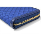 Prada Wallet Zip Around Tessuto Quiltin Bluette Quilted Blue — view 4