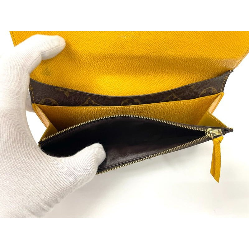 Louis Vuitton Monogram Portefeuille Emilie Zipper Long Wallet Brown — view 9