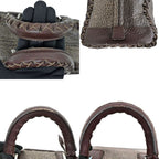 Loewe Amazona 28 Handbag Metallic Bronze Brown Silver Hardware Anagram — view 9