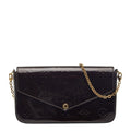 Louis Vuitton Monogram Vernis Pochette Felicity Chain Shoulder Bag Amarante
