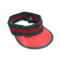 Gucci Sherry Line Cotton Sun Visor Hat Red Greene