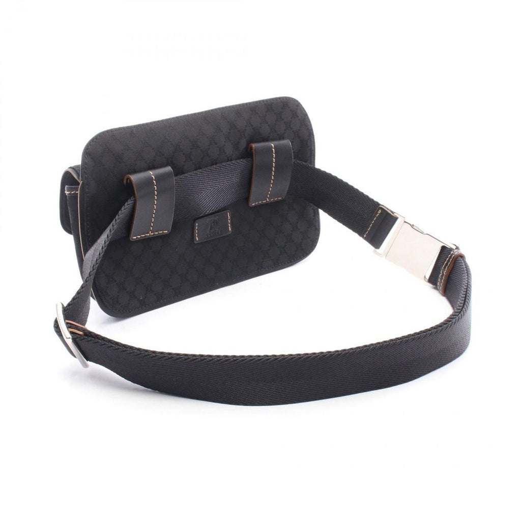 Celine Waist Bag Macadam Black Canvas Leather — view 2