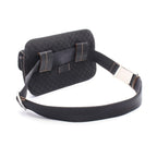 Celine Waist Bag Macadam Black Canvas Leather — view 2