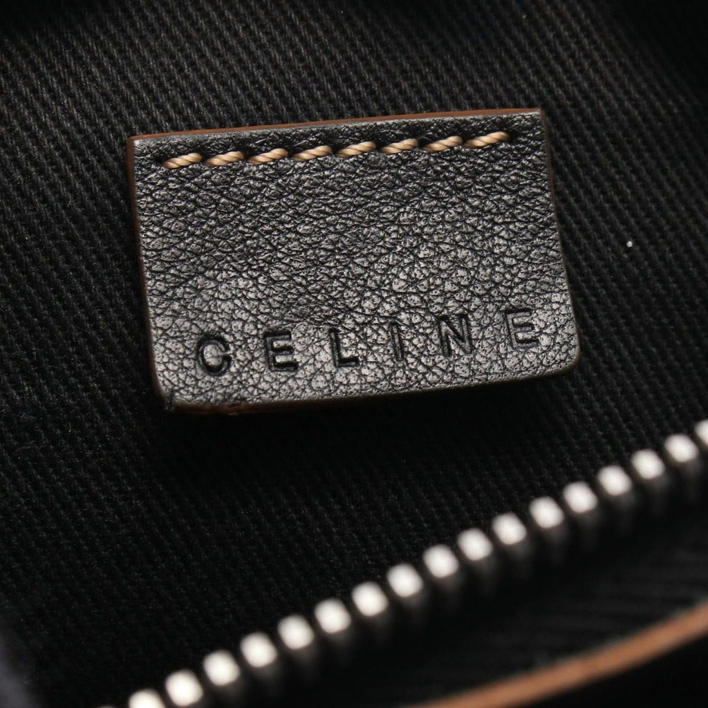 Celine Waist Bag Macadam Black Canvas Leather — view 5