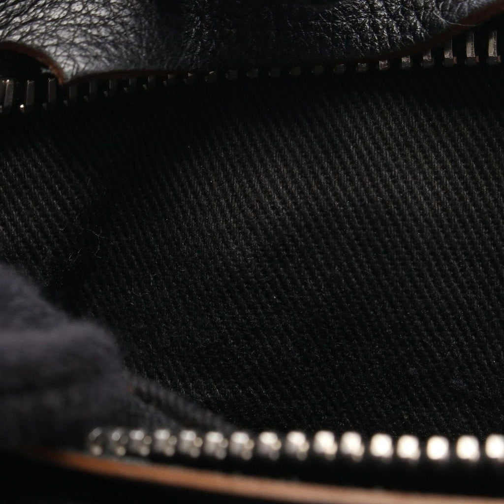 Celine Waist Bag Macadam Black Canvas Leather — view 6