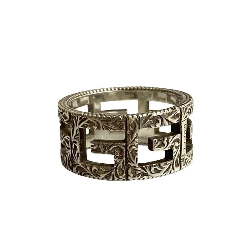 Gucci Square G Arabesque Silver 925 Ring No 18 Accessory — view 7