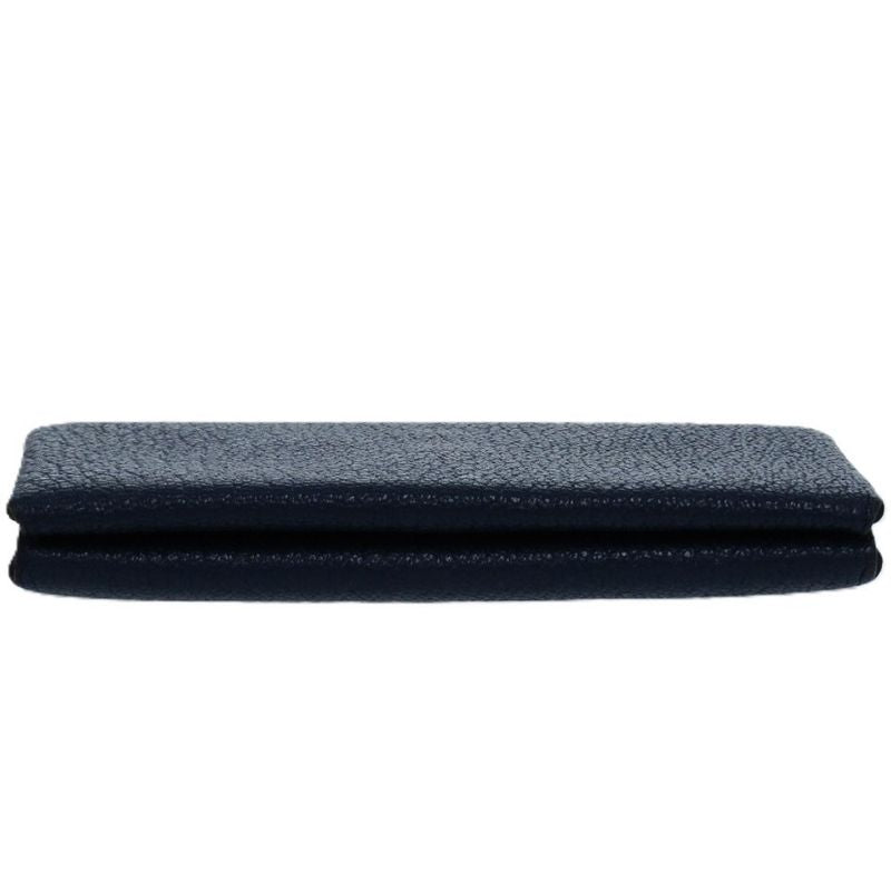 Hermes Calvi Duo Chevre Deep Blue Engraved B 0850 Card Case — view 4