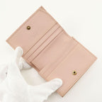 Gucci Compact Wallet GG Ghost Card Case Leather Pink Bifold — view 8