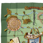 Hermes Scarf Silk Carre 90 Memoire D'hermes Memories Green — view 2
