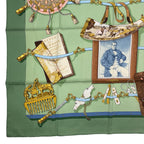 Hermes Scarf Silk Carre 90 Memoire D'hermes Memories Green — view 4