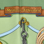 Hermes Scarf Silk Carre 90 Memoire D'hermes Memories Green — view 6