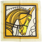 Hermes Carre 45 ROBE DU SOIR Silk Yellow Scarf 1884